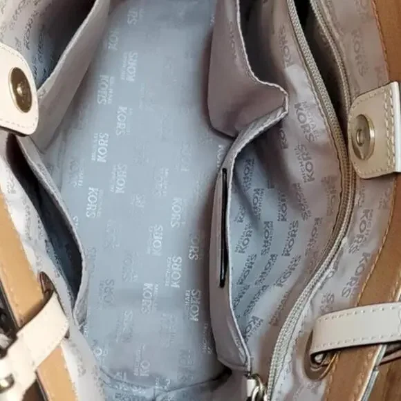 NWOT MICHAEL KORS Camel/Tan Jet Set Medium Tote w/6 pockets - Picture 8 of 9